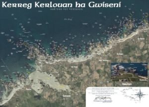 Carte des rochers Kerlouan et Guissény